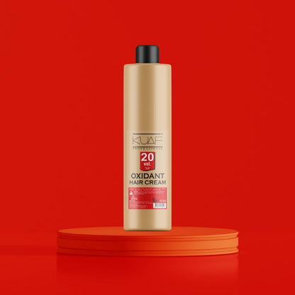 KUAF Professional Cream Hair Developer Activator Peroxide for Hair Colouring Long Lasting Colour and Full Grey Coverage 6% 20 Volume 1000ml