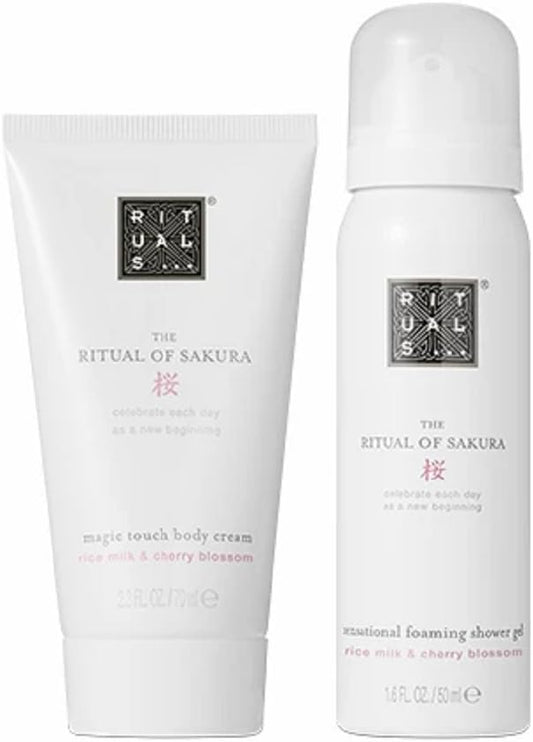 The Ritual of Sakura Luxury Gift Set, Shower Gel 50ml and Body Cream 70ml, Personal Care Collection