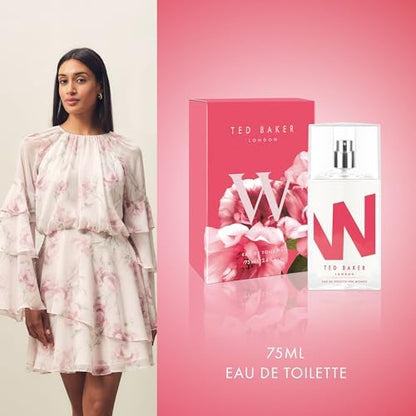 Ted Baker W EDT Ted Baker Rose And Orchid, Fig Leaf, White Peony, Cassis, Raspberry Middle notes, Womens Perfume, Long Lasting Fragrance Eau De Toilette, Fruity Floral 75ml