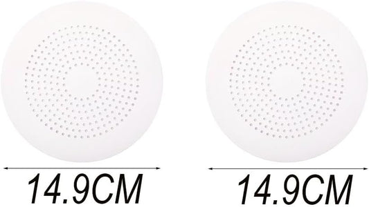 Silicone Drain Protector, 2Pcs Drain Protectors, Sink Filter, Drain Strainers with Sucker, Shower Drain Hair Catcher, Sink Strainer Protector, for Kitchen, Bathroom, Bathtub(White)