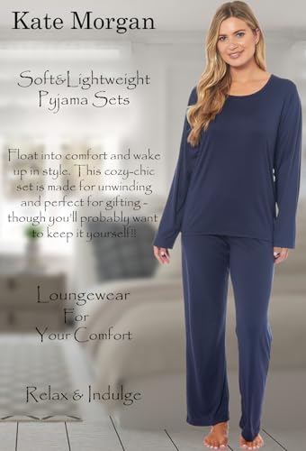 KATE MORGAN Ladies lightweight cosy pyjamas | Womens loungewear sets pjs | Nightwear Sleepwear for women