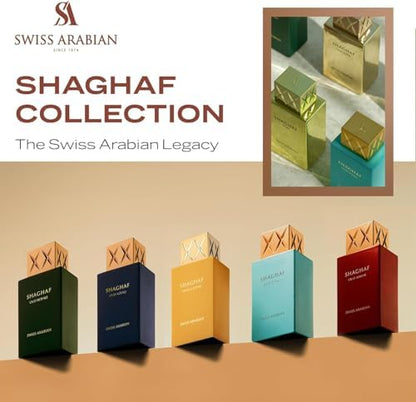 Swiss Arabian Shaghaf Oud Aswad - EDP Spray for Unisex -Sensual and Mouthwatering Noir Oud Wood Fragrance - Long Lasting Personal Fragrance, Cologne - Enchanting Fusion of Arabic Perfume - 75ml
