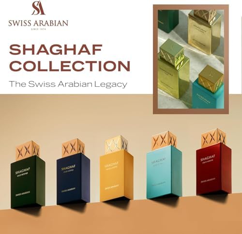 Swiss Arabian Shaghaf Oud Aswad - EDP Spray for Unisex -Sensual and Mouthwatering Noir Oud Wood Fragrance - Long Lasting Personal Fragrance, Cologne - Enchanting Fusion of Arabic Perfume - 75ml