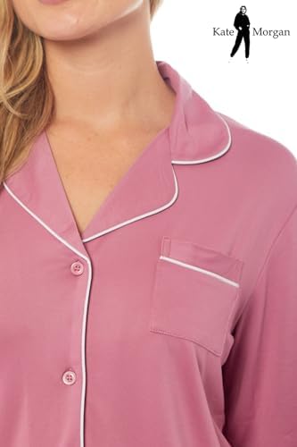 KATE MORGAN Ladies lightweight cosy pyjamas | Womens loungewear sets pjs | Nightwear Sleepwear for women