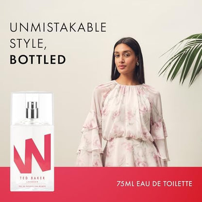 Ted Baker W EDT Ted Baker Rose And Orchid, Fig Leaf, White Peony, Cassis, Raspberry Middle notes, Womens Perfume, Long Lasting Fragrance Eau De Toilette, Fruity Floral 75ml