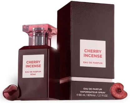 Fragrance World Cherry Incense Perfumed Water Unisex 80ml Eau de Parfum Arabic Perfume for Men and Women