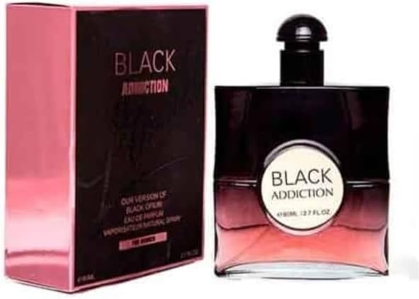 Black Addiction Eau de Parfum for Women – 80ml | Long Lasting Perfume with Jasmine &amp; Floral Notes | Elegant Fragrance Gift | Luxury Cologne for Women (Sweet)