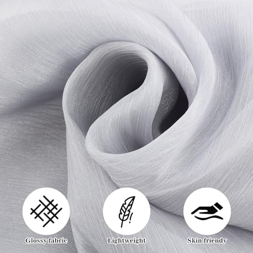 Jeffdad Women Shawls Scarf Soft Fashion Silky Satin Shawls for Bridal Bridesmaid Wedding Evening Party Formal Ball Scarves