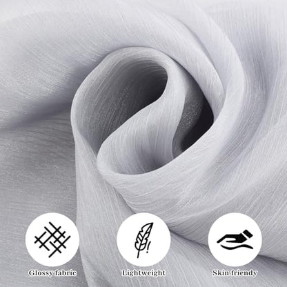 Jeffdad Women Shawls Scarf Soft Fashion Silky Satin Shawls for Bridal Bridesmaid Wedding Evening Party Formal Ball Scarves