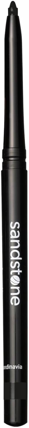 Sandstone Scandinavia Hypoallergenic Waterproof Eyeliner Pencil (Black) | Matte, Smudge-Proof Eye Liner for Sensitive Eyes