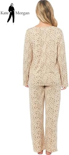 KATE MORGAN Ladies lightweight cosy pyjamas | Womens loungewear sets pjs | Nightwear Sleepwear for women