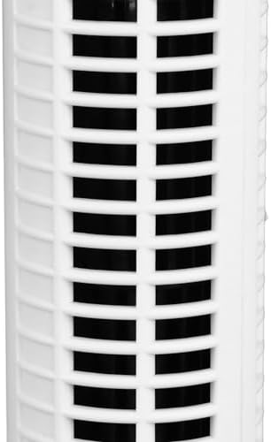 Ejoyous Bladeless Tower Fan, 13inches 90 Degree Oscillation Ultra Quiet Desktop Tower Fan with Remote Control for Home RVs Offices (White)