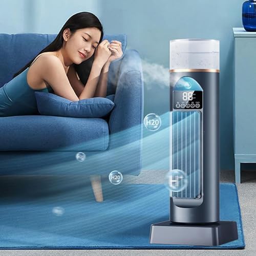 Tower Fan with Remote for Bedroom, 35cm Standing Cooling Fans that Blow Cold Air, Cooler Fan with Timer, Adjustable Speeds, 3 Modes for Home, Office