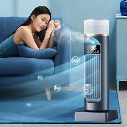 Tower Fan with Remote for Bedroom, 35cm Standing Cooling Fans that Blow Cold Air, Cooler Fan with Timer, Adjustable Speeds, 3 Modes for Home, Office