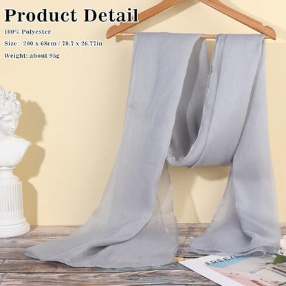 Jeffdad Women Shawls Scarf Soft Fashion Silky Satin Shawls for Bridal Bridesmaid Wedding Evening Party Formal Ball Scarves