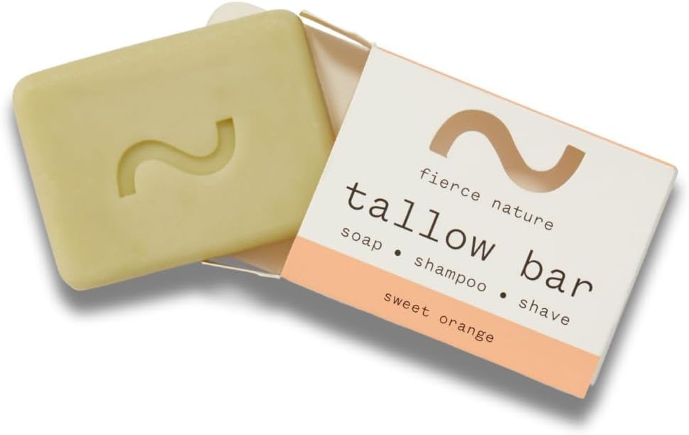 Fierce Nature - Pure Organic Tallow Soap (Sweet Orange and Clove) - 80g