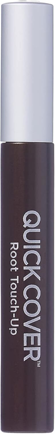 RED by KISS Quick Cover Root Touch Up Rescue (Dark Brown), Mascara Natural Water-Resistant Temporary Gray Concealer Cover Up Brush for Hair Mustache &amp; Beard, Formulated with Jojoba Oil