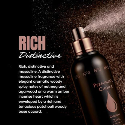 Perfumer's Choice No 3 by Zayn - Fragrance for Him and Her - 83ml Eau de Parfum, by Milton-Lloyd