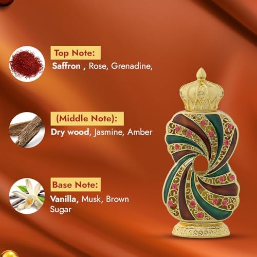 Al Haramain Tanasuk Perfume Oil - 12 ml | Amber Vanilla Perfume For Women and Men Attar Oil | Concentrated Perfume Oil With Amber Vanilla Fragrance