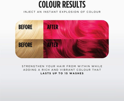 Jerome Russell RUBY RED Bright Colour Bomb | Vibrant Colour Depositing Hair Mask | Nourishing, Semi-Permanent Colour &amp; Shine Treatment | Vegan &amp; Cruelty-Free | 300ml