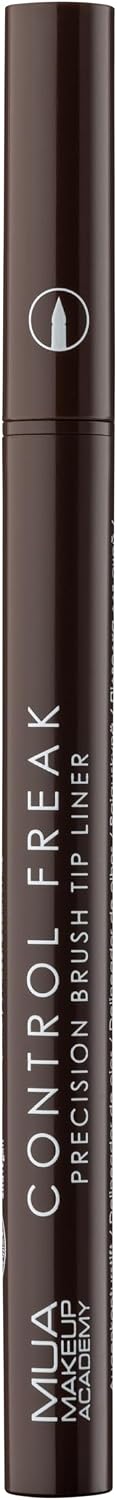 MUA Makeup Academy Control Freak Brush Tip Liquid Eyeliner Pen, Chocolate Brown - Vegan &amp; Cruelty Free