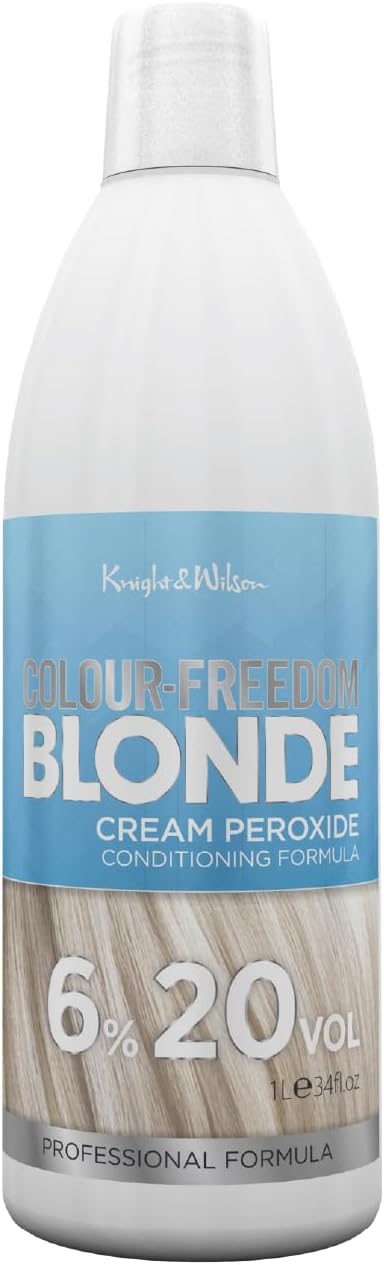Knight &amp; Wilson Colour Freedom Professional Blonde Hair Developer, 6% 20 VOL Cream Peroxide, Conditioning Formula, 1000ml
