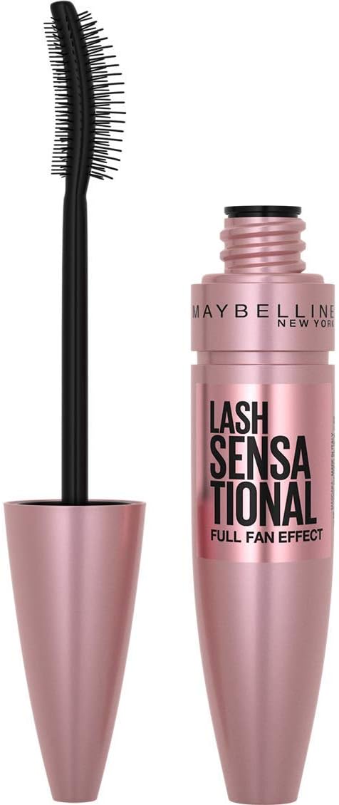 Maybelline Mascara, Lash Sensational Volumizing &amp; Thickening, Eyelash Lengthening, Flake Free Formula, Layer Reveal Brush, Defining Mascara, Maybelline New York, Shade: Very Black