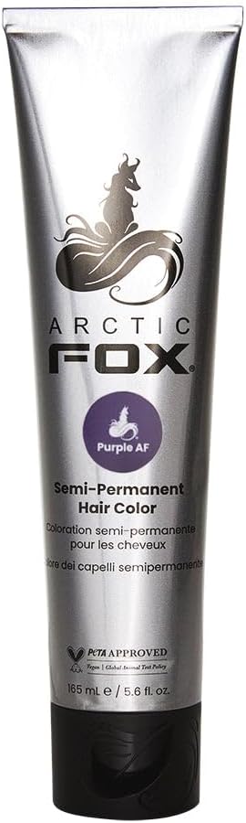 ARCTIC FOX 100% Vegan &amp; Cruelty Free Vibrant Semi Permanent Hair Colour Dye - Purple AF 165 ml e