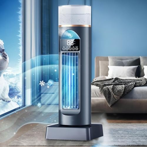 Tower Fan with Remote for Bedroom, 35cm Standing Cooling Fans that Blow Cold Air, Cooler Fan with Timer, Adjustable Speeds, 3 Modes for Home, Office