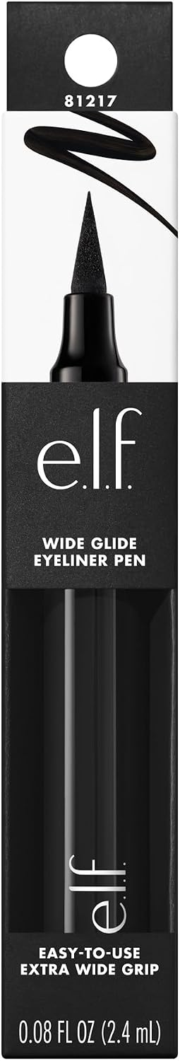 e.l.f. Intense Ink Eyeliner, Enhances The Lash Line With Rich &amp; Long-Lasting Color, Tip For Precise Application, Vegan &amp; Cruelty-Free, Blackest Black