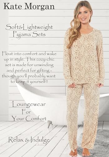 KATE MORGAN Ladies lightweight cosy pyjamas | Womens loungewear sets pjs | Nightwear Sleepwear for women