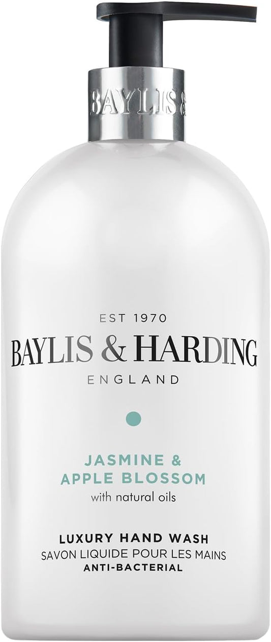 Baylis &amp; Harding Jasmine and Apple Blossom Anti-Bacterial Hand Wash, 500 ml (Pack of 3) - Vegan Friendly
