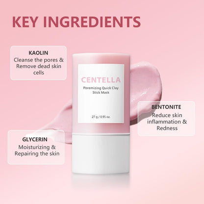 Centella Asiatica Pore Refining Mud Mask, 27g/0.95oz - Clinically proven to effectively cleanse blackheads and whiteheads, leaving skin smooth and refined with minimized pores after just one use.