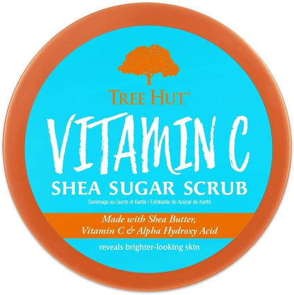 Tree Hut Shea Sugar Scrub Vitamin C, 18oz, Ultra Hydrating &amp; Exfoliating Scrub for Nourishing Essential Body Care