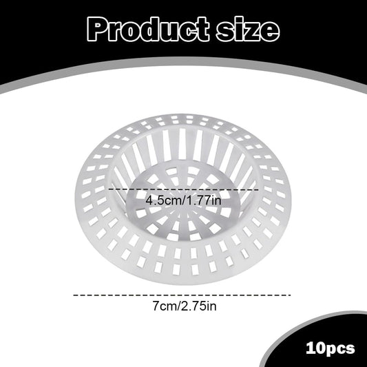 10Pcs Plastic Sink Strainers &amp; Hair Catchers,hair catcher for shower drain, White Bath Plug, Shower Drain Covers for Kitchen &amp; Bathroom