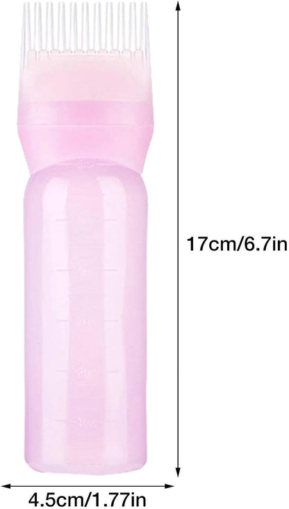 Root Comb Applicator Bottle | Hair Oil Applicator Bottle | Hair Coloring Comb With Scale For Women Men Precise Measurement