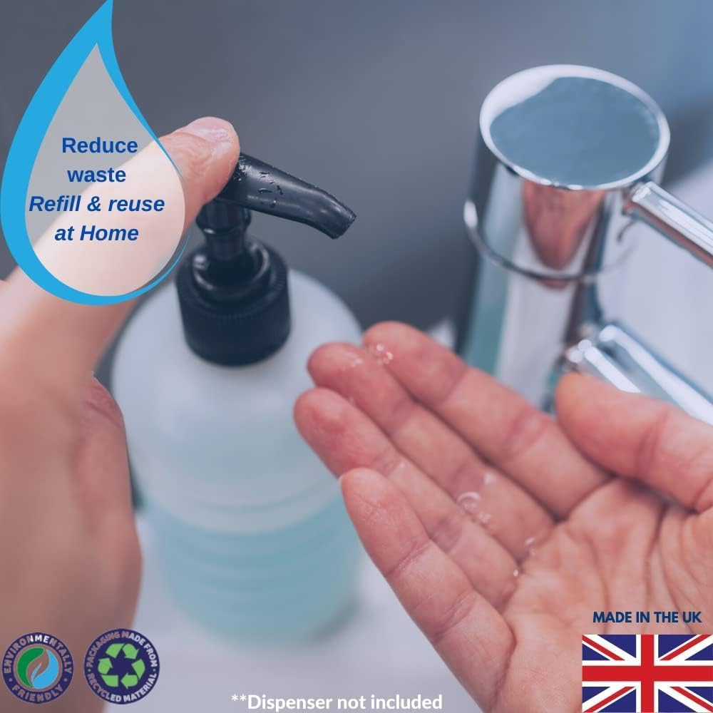 Osler &amp; Walsh 5 Litre Antibacterial Blue Hand Soap, Lightly Fragranced Hand Wash for Home, School and the Workplace. Hydrates &amp; Softens Skin, Non-Sticky Liquid Hand Soap Protects Skin From Dryness