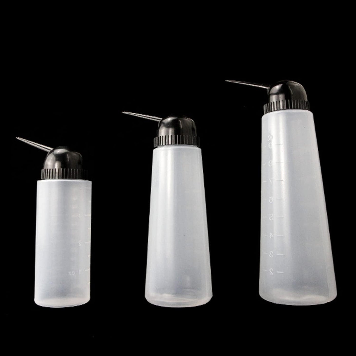 AOVNA 2 Pieces 260ml Salon Hair Color Measuring Applicator Bottle Plastic Scale Hairdressing Tool (260ml)
