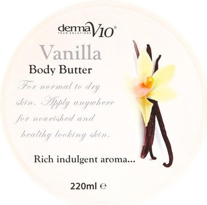 Derma V10 Vanilla Body Butter, 220 g