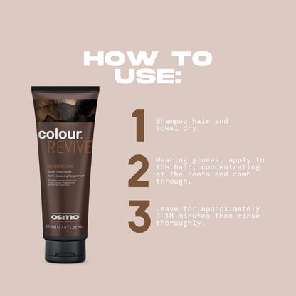 OSMO Color Revive Mushroom | Cool Ashy Brown Conditioning Toning Mask | Vegan. 225ml