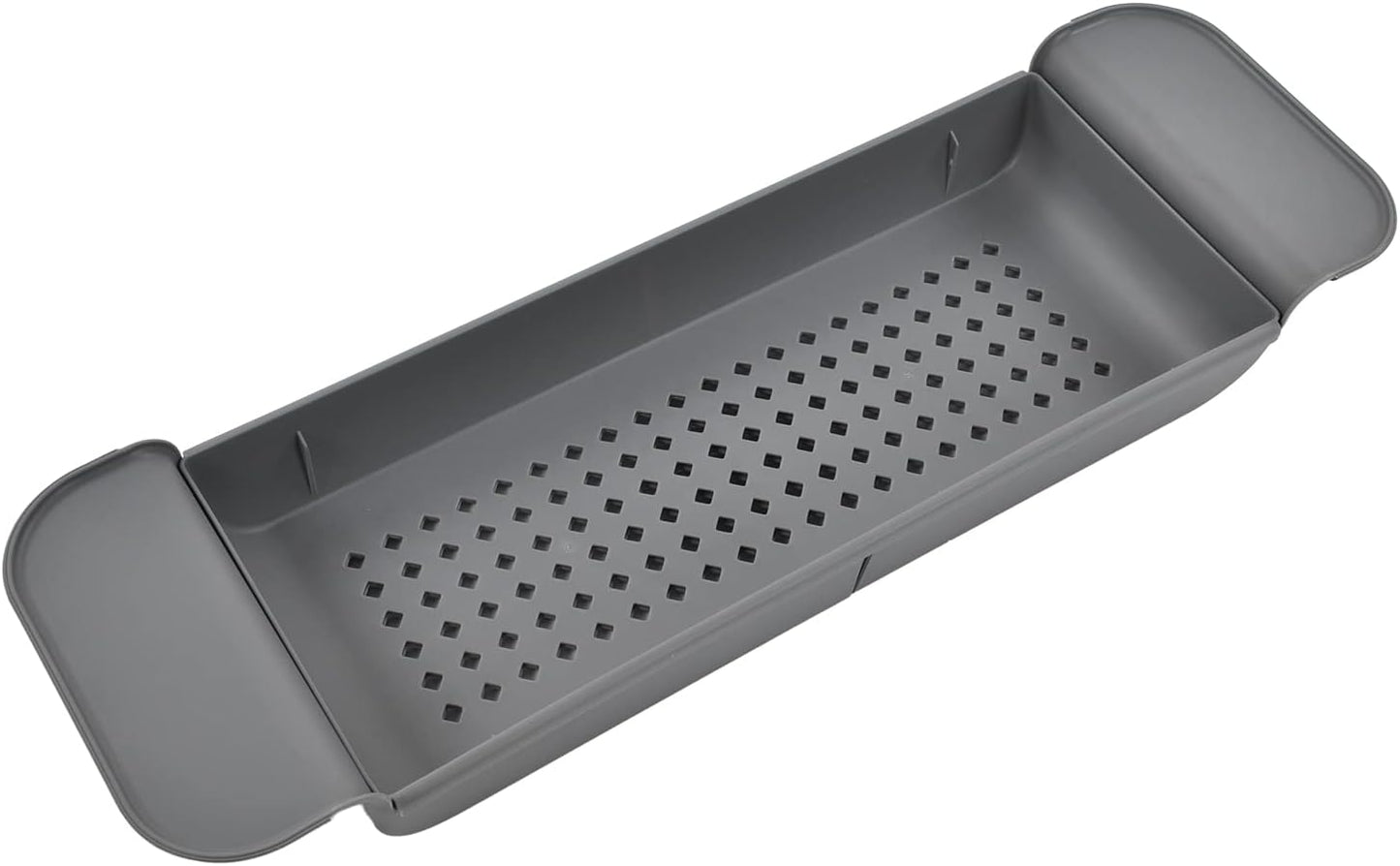 Respicefinem Expandable Bathtub Tray with Nonslip Design Multifunction Rack for Candles Towels Books Phone in Grey ( Pack)