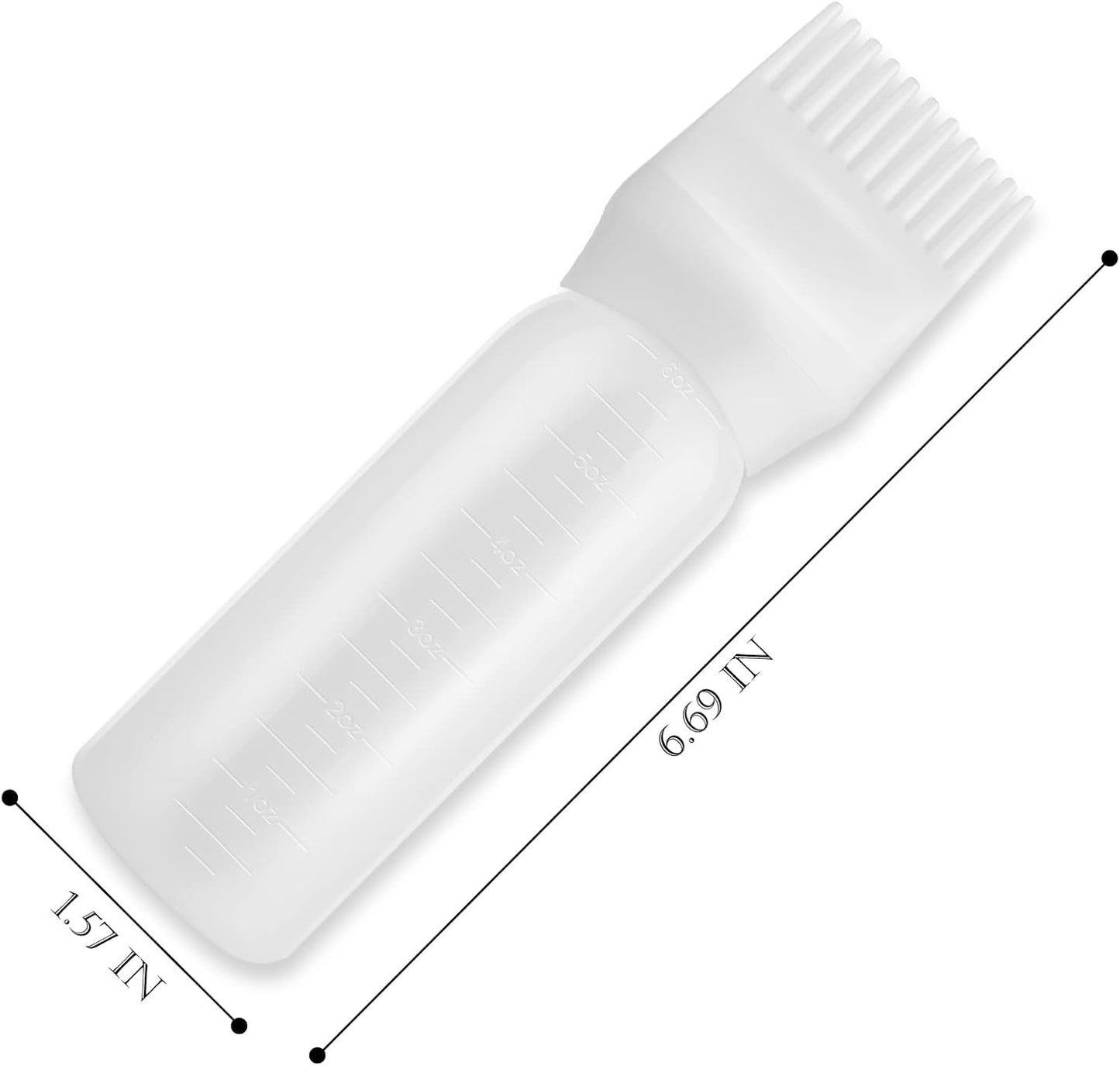Root Comb Applicator Hair Dye 3 Pack Bottle with Graduated Scale