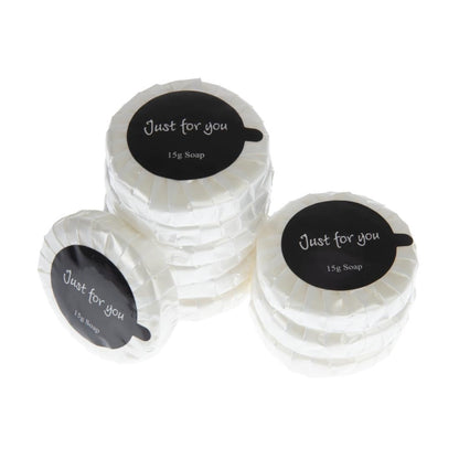 Travel Toiletries - Just for You Soap 20ml (Pack of 100), Weight: 15 grams per Soap, Dimensions: 45(Dia) x 10mm, REACH Compliant Hotel Soaps, Pleasant Fragrance, Individually Wrapped Soaps | GF951