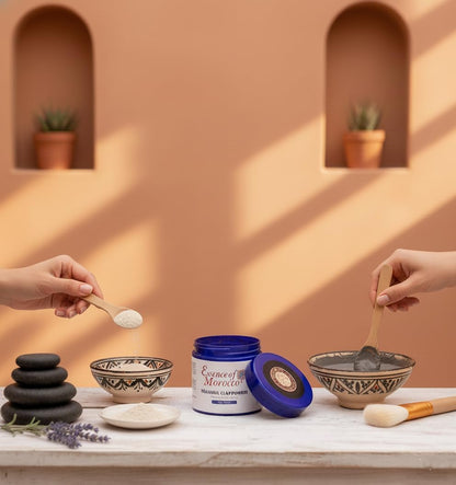 Moroccan Rhassoul Clay Powder Ghassoul used as a Cleansing Facial Body and Hair Shampoo Mask Pure &amp; Natural. 250 g. / 8.8 OZ