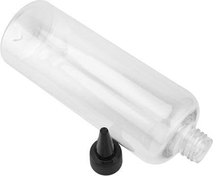 SEUNMUK 15 Pack Clear Applicator Bottle with Twist Cap, 500 ml Empty Plastic Squeeze Bottles Hair Oil Bottles for Hair Dyes, Pigments