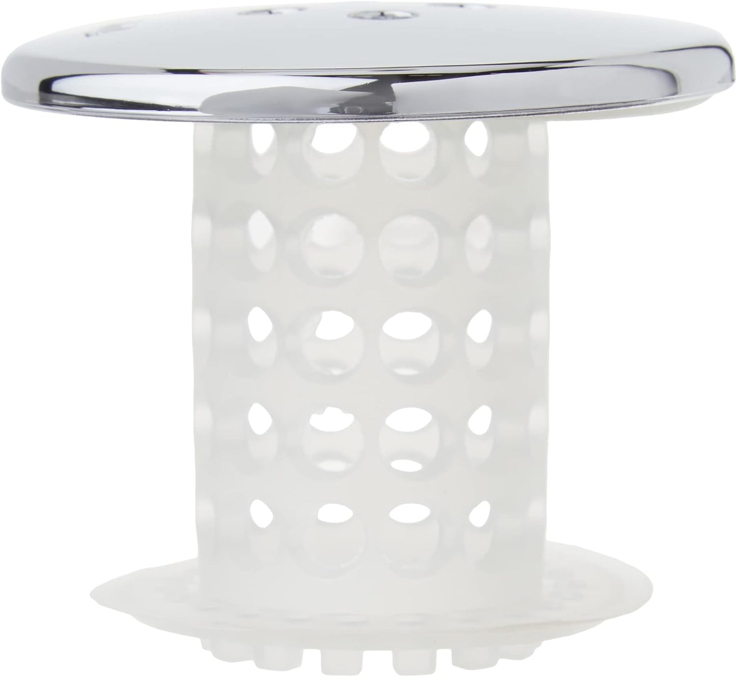 TubShroom Tub Drain Protector Hair Catcher Strainer Snare Silicone Chrome Standard
