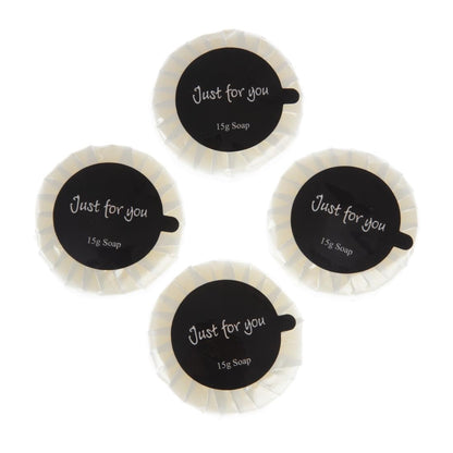 Travel Toiletries - Just for You Soap 20ml (Pack of 100), Weight: 15 grams per Soap, Dimensions: 45(Dia) x 10mm, REACH Compliant Hotel Soaps, Pleasant Fragrance, Individually Wrapped Soaps | GF951