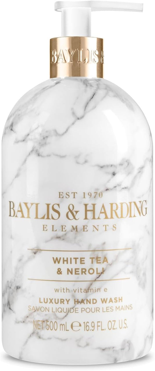 Baylis &amp; Harding Elements White Tea &amp; Neroli Hand Wash, 500 ml (Pack of 3) - Vegan Friendly