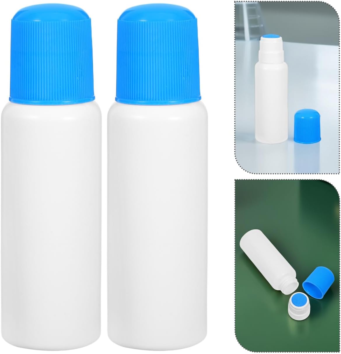 Cabilock 10 Pack Refillable Sponge Top Applicator Bottles 2.20Oz Lightweight Plastic Dispensers for Essential Oils Medication Hair Dye and Liquid Cosmetics