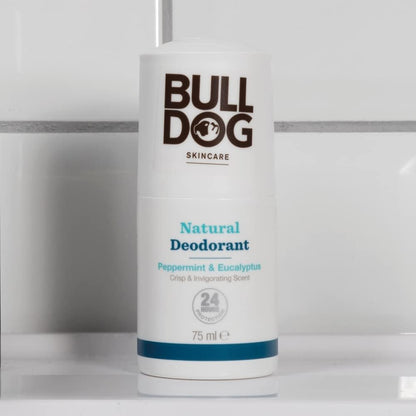 BULLDOG SKINCARE - Peppermint and Eucalyptus Roll On Natural Deodorant For Men 75 ml